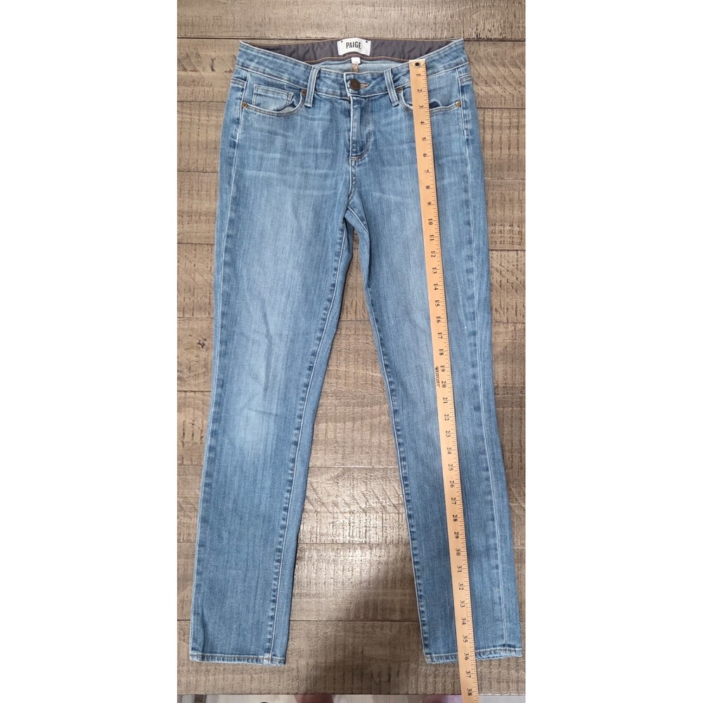 PAIGE light-wash Skyline Ankle Peg low-rise denim jeans Size 28 - Picture 5 of 8